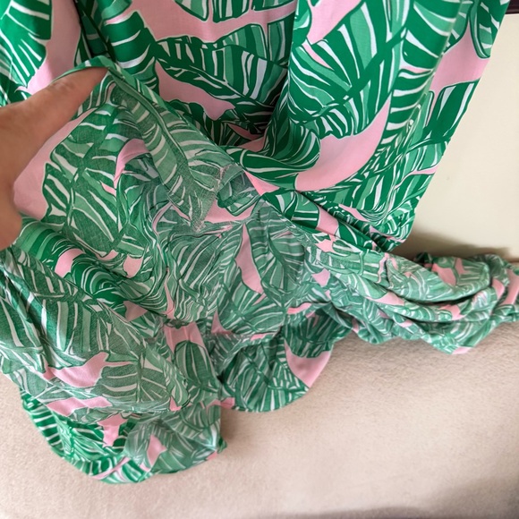 NWT Lilly Pulitzer Teresa Maxi Dress Conch Shell Pink Lets Go Bananas Size XL - Picture 6 of 9
